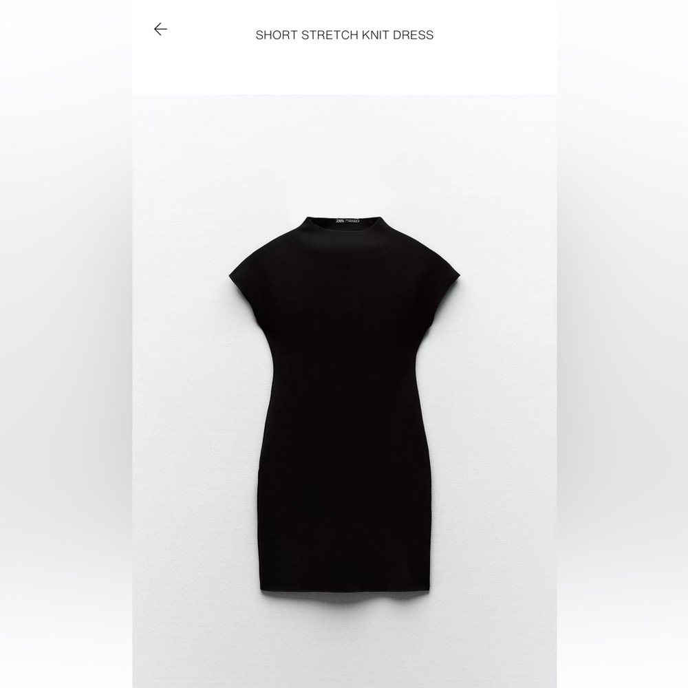 ZARA - Elegant Black mini sweater Dress